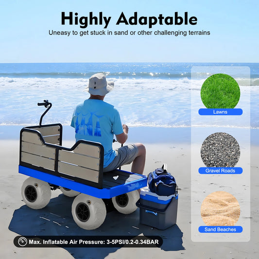 Beach Cart Inflatable Wheels Replacement Tires For Sand And Rough Terrain